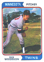 1974 Topps Baseball Cards      143     Dick Woodson